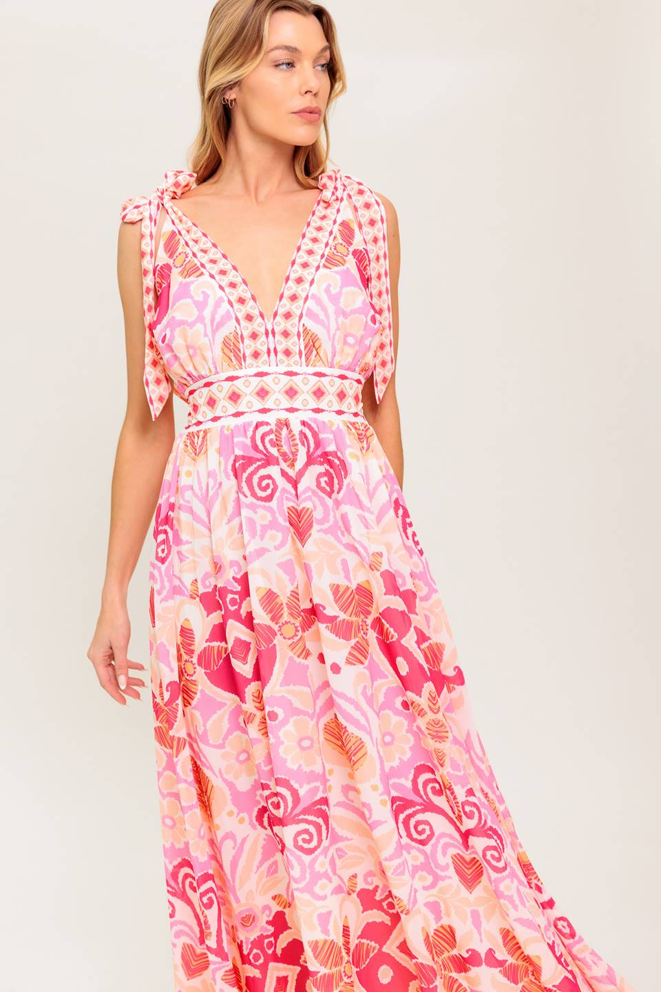LEACE IT TO FATE WOVEN MAXI DRESS Flying Tomato